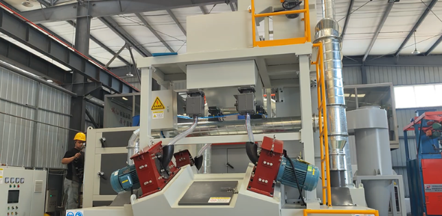 龙岩板材除锈强化，通过式抛丸机应用案例